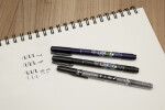 Tombow, WS-TBS, Fudenosuke, oboustranný Brush pen, štětečkový popisovač, černá/šedá, 1 ks