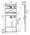 SANELA - Příslušenství Montážní prvek pro nástěnnou baterii a dávkovač mýdla SLR 24