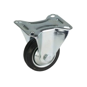 Kolečko pojezdové, 80mm, pevné, tvrdá pryž, 40kg