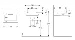 GEBERIT - ONE Umyvadlo na desku 50x41x14 cm, skrytý přepad, bez otvoru pro baterii, vodorovný odtok, matná bílá 505.025.00.1