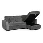 Rohová pohovka, šedá, látka, ASB-C3990 GREY2
