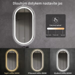 CERANO - Koupelnové LED zrcadlo Ayvo - 50x100 CER-8050BD79950