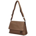 Trendy dámská koženková crossbody kabelka Zareen, khaki