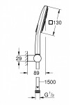 GROHE - Rainshower SmartActive Cube Sada sprchové hlavice 130 9,5 l/min, 3 proudy, držáku a hadice, chrom 26588000