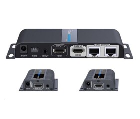 PREMIUMCORD HDMI 1-2 splitter+extender po CAT6/6a/7, FULL HD, 3D