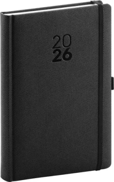NOTIQUE Denní diář Diamante 2026 černý / 15 x 21 cm (PGD-DA5DI-6001)