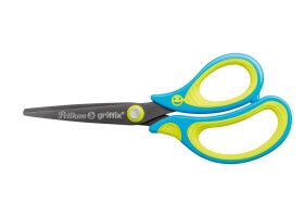 Nůžky pro praváky špičaté Pelikan Griffix - neon modré
