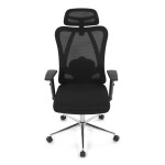 Kancelářská židle, houpací mechanismus, černá síťovina, KA-R216 BK
