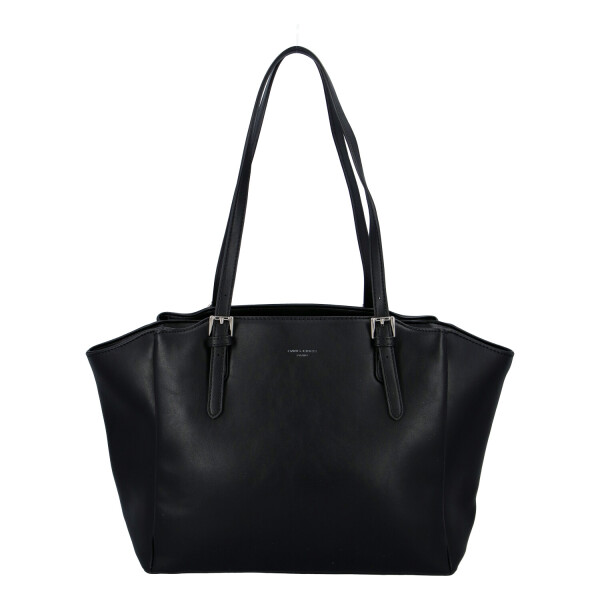 Prostorná dámská koženková kabelka Sirina, černá