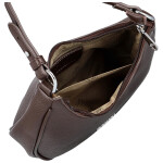 Trendy dámská koženková kabelka na rameno Tricia, tmavě hnědá