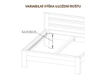 HP-Nábytek Jednolůžková postel TESA rohová – buk divoký ROZMĚR: 90 x 210 cm - ATYP