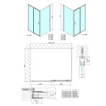 POLYSAN - EASY obdélníkový sprchový kout 1200x800 L/P varianta, sklo Brick EL1238EL3238