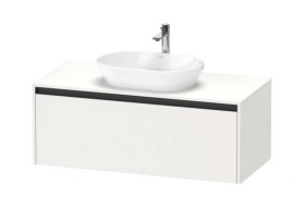 DURAVIT - Ketho.2 Umyvadlová skříňka s výřezem 46x120x55 cm, 1 zásuvka, matná bílá K24887018180000