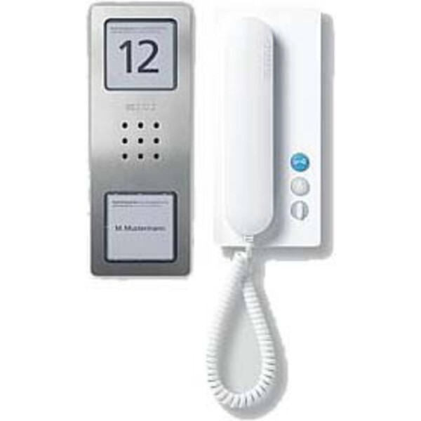 Siedle SET CA 812-1 E/W kabelový domovní telefon informační pole, stříbrná, bílá, 210008738-00