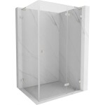 MEXEN/S - Lunar L sprchový kout dveře křídlové pravá 90 x 80, transparent, nikl kartáčovaný 834L-090-080-97-00-P