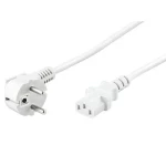 MicroConnect Síťový napájecí kabel Schuko 90° úhel - C13 5m bílá (PE010450W)