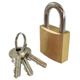 Zámek visací mosazný, 32 mm, zesílený, MEGA