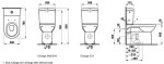 Laufen - Pro WC kombi mísa, zadní/spodní odpad, boční přívod vody, bílá H8249550002311