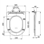 SAPHO - PACO WC sedátko, SLIM, Soft Close, Easy Take, černá mat PCS1012B