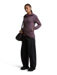 ICEBREAKER Wmns Merino 560 Realfleece Elemental II LS Zip Hood, Grey Plum (vzorek) velikost: S