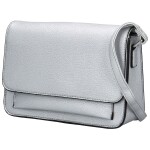 Stylová dámská koženková crossbody kabelka Wika, stříbrná