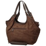 Trendy dámská semišová/koženková kabelka na rameno Maritta, coffee