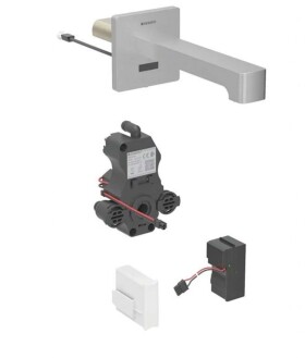 GEBERIT - Brenta Elektronická umyvadlová baterie pod omítku, síťové napájení, easy to clean, kartáčovaná nerez 116.272.SN.1