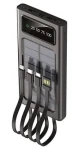 2GO Solar 797371 černá / Powerbanka / 10 000 mAh / solární dobíjení / LED svítilna / hliníkové tělo (797371)
