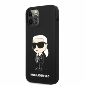 Pouzdro Karl Lagerfeld Liquid Silicone Ikonik NFT iPhone 12/12 Pro černé