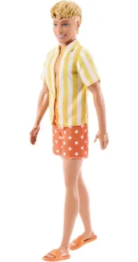 MATTEL Panenka Barbie Ken JJN66 v šortkách a pruhovaném tričku