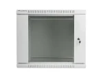 Lanberg WF01-6409-10S šedá / Nástěnný rozvaděč / 19" / 9U / 600×450 mm / skleněné dveře / flat pack (WF01-6409-10S)