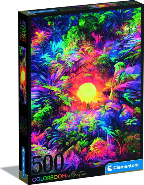 Puzzle Psychedelic Jungle Sunrise 500 dílků - Clementoni