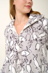 Vamp - Župan na zip s potiskem králíčka 21457 - Vamp light gray M