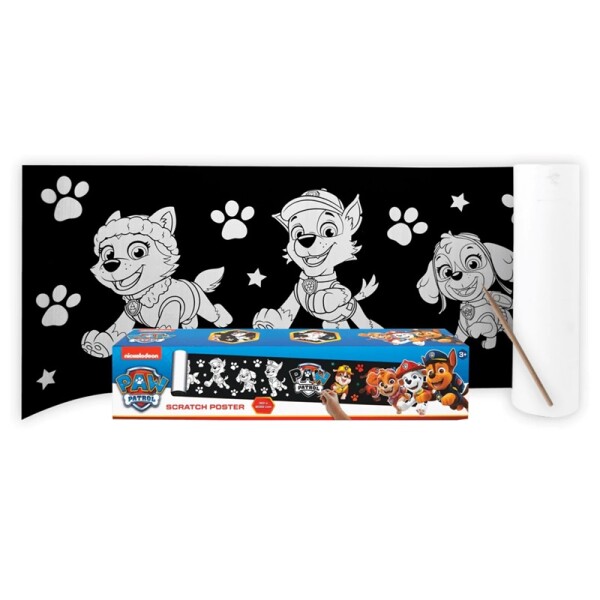 Fancy Fancy, PW04001-2, škrabací plakát, Tlapková patrola/Paw Patrol, 2 m