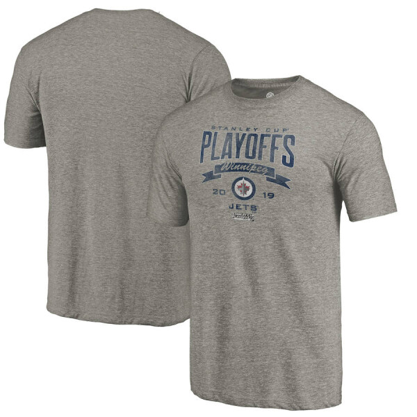 Fanatics Pánské Tričko Winnipeg Jets 2019 Stanley Cup Playoffs Bound Buzzer Beater Tri-Blend Velikost: