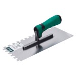 Hladítko nerezové 280 x 130 mm, dvoukomponentní rukojeť, 10 x 10 zubů, STALCO