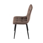 Jídelní židle, hnědá, sametová látka, CT-281 BR4