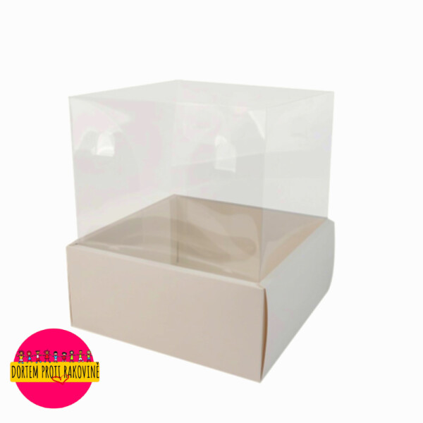 Cake star Box na dort s průhledným víkem 28x28x31cm