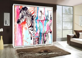 FRONTI Šatní skříň PENELOPA 205 Zebra 7070