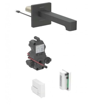 GEBERIT - Brenta Elektronická umyvadlová baterie pod omítku, napájení z generátoru, easy to clean, matná černá 116.296.14.1