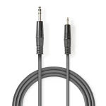 Nedis Stereo Audio kabel jack 6.35 mm (M) - jack 3.5 mm (M) 1.50 m tmavě šedá (COTH23205GY15)
