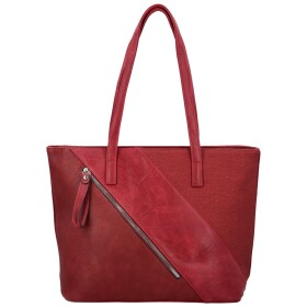 Stylová dámská koženková kabelka na rameno Anisia, vínová