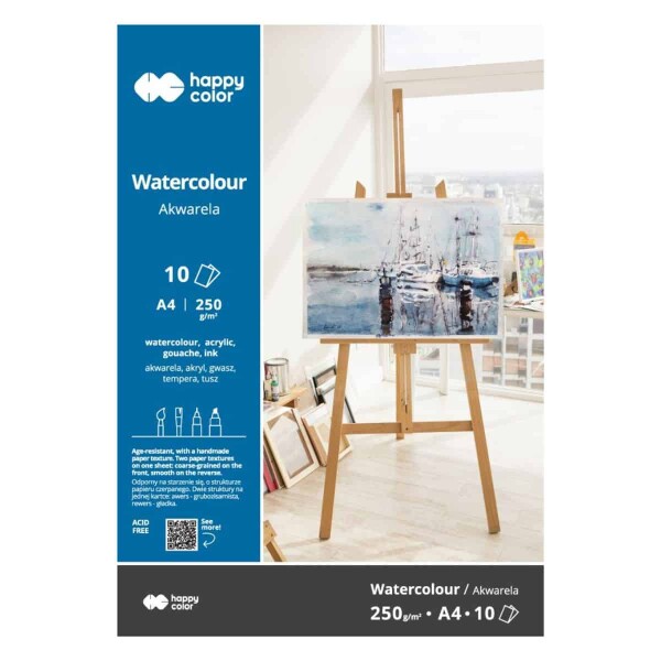 Happy Color Akwarel blok A4 250 g 10 listů