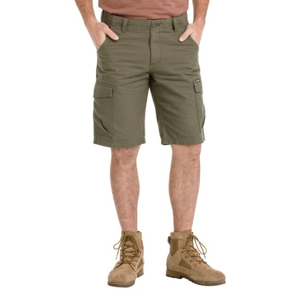 Bushman Pánské kapsáčové kraťasy Cubal, tmavá khaki 48