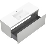 MEXEN/S - Orio koupelnová skříňka 120 cm s umyvadlem Otis, 1 šuplík, šedá mat/bílá mat 91A10-12047-1-BF62-W18M01