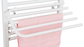 AQUALINE - Sušák 4 ručníků na otopná tělesa, univerzální upínání, délka 60cm, bílá 25-03-SV460