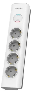 Philips SPN7040WA/58 bílá / Přepěťová ochrana / 4 zásuvky / 2m (SPN7040WA/58)