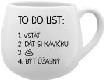 TO DO LIST: BÝT ÚŽASNÝ - bílý keramický hrníček 300 ml