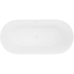 MEXEN/S - Luna Slim volně stojící vana 170 x 75, bílá, sifon a přepad bílá 52041707500-20