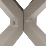 Zahradní stůl 110x110cm, hliník, polywood, béžová, AZT-S1430 CRM